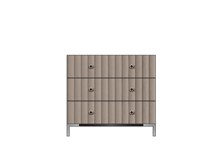 American Modern 36'' Three-Drawer Bedside Chest