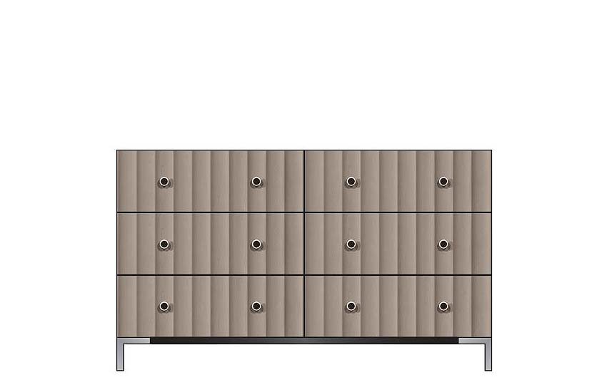 American Modern  56'' Six-Drawer Dresser