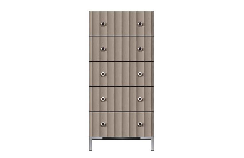 American Modern 24'' Five-Drawer Chest