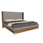 American Modern II 1A King Vertical Panel Upholstered Bed