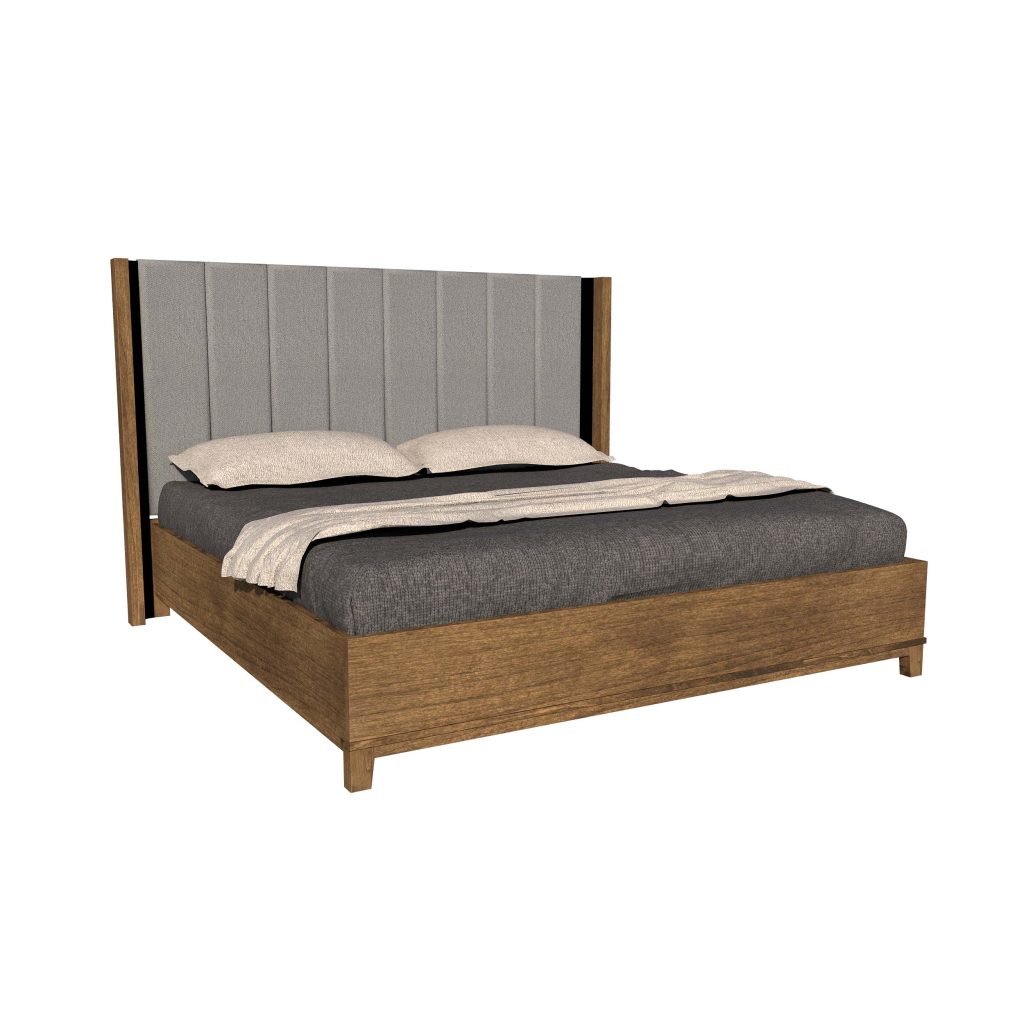 American Modern II 1C King Vertical Panel Upholstered Bed