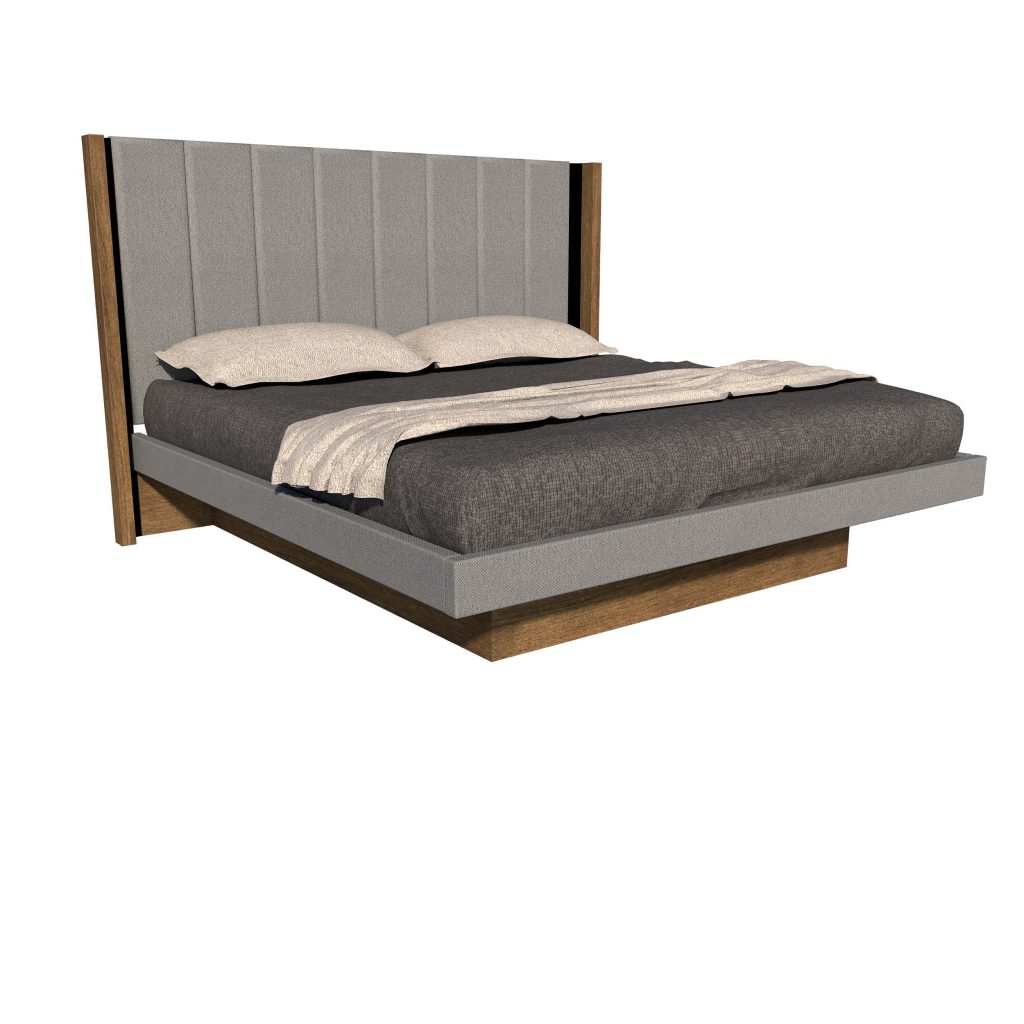 American Modern II 1P King Vertical Panel Upholstered Bed