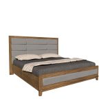 American Modern II 2B King 12 Panel Upholstered Bed