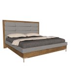 American Modern II 2A King 12 Panel Upholstered Bed
