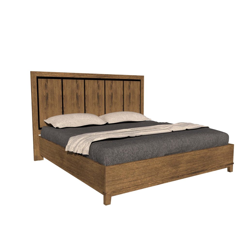 American Modern II 5C King Wood Bed
