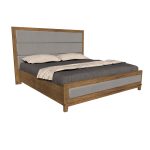 American Modern II 6B King 3 Panel Upholstered Bed