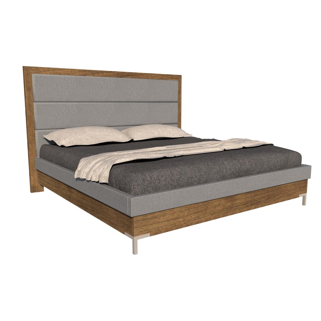 American Modern II 6A King 3 Panel Upholstered Bed