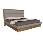 American Modern II 6A King 3 Panel Upholstered Bed