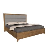 American Modern II 6C King 3 Panel Upholstered Bed