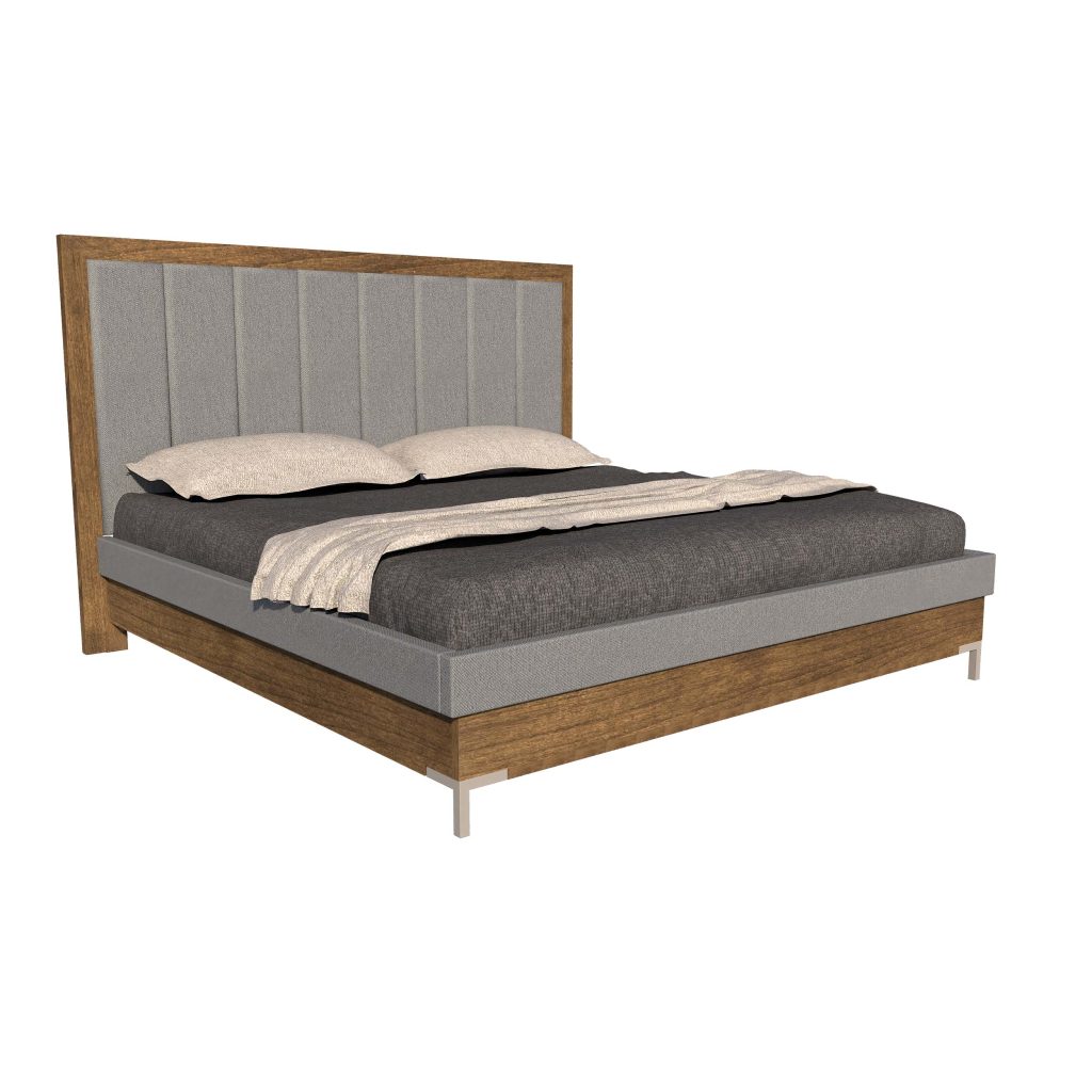 American Modern II 8A King Vertical Panel Upholstered Bed