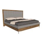 American Modern II 8A King Vertical Panel Upholstered Bed