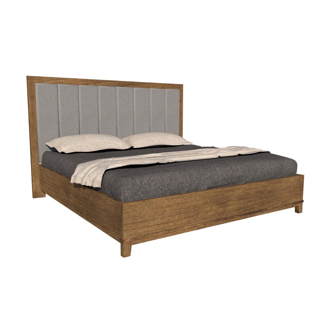 American Modern II 8C King Vertical Panel Upholstered Bed