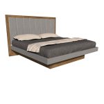 American Modern II 8P King Vertical Panel Upholstered Bed
