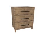 American Modern II 28'' Three-Drawer Bedside Chest