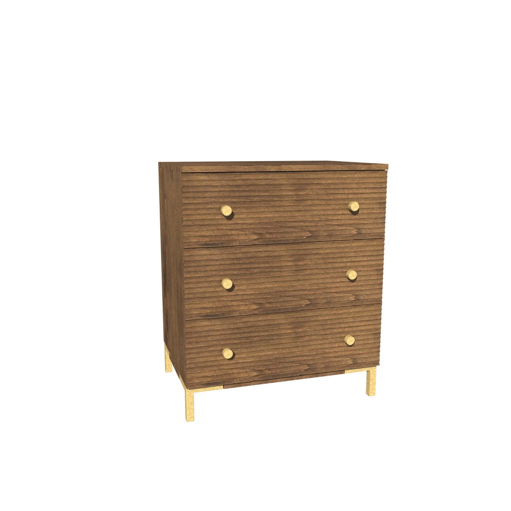 American Modern II 28'' Three-Drawer Bedside Chest