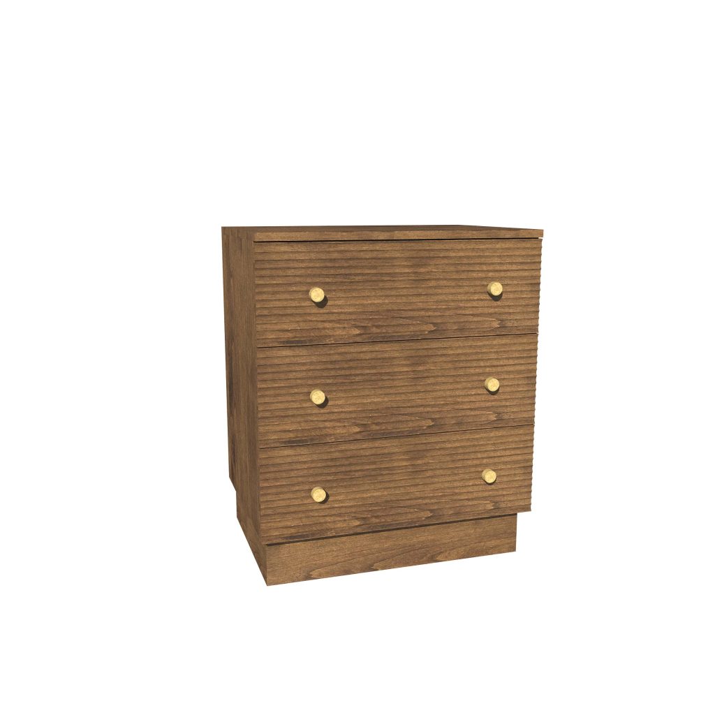 American Modern II 28'' Three-Drawer Bedside Chest