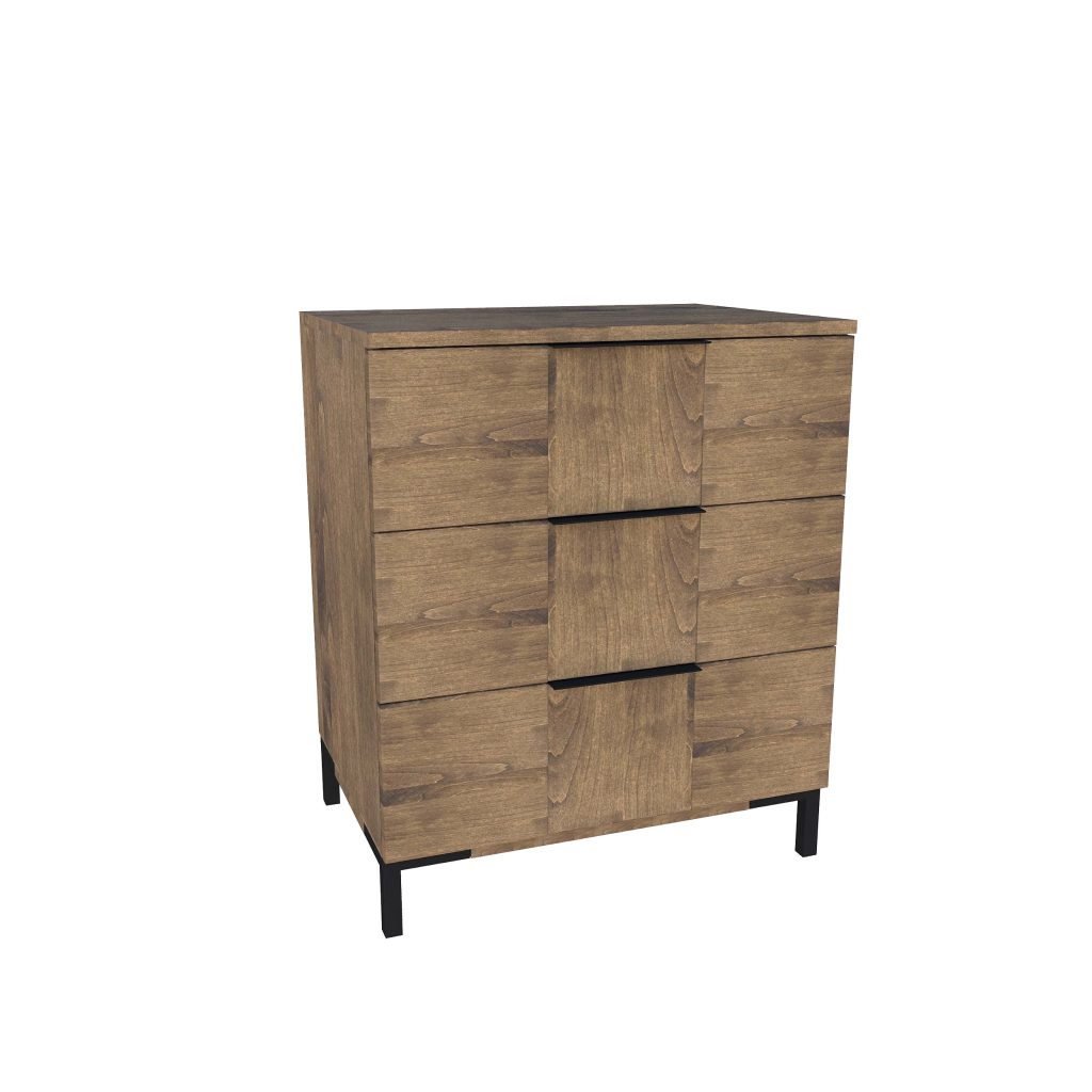 American Modern II 28'' Three-Drawer Bedside Chest