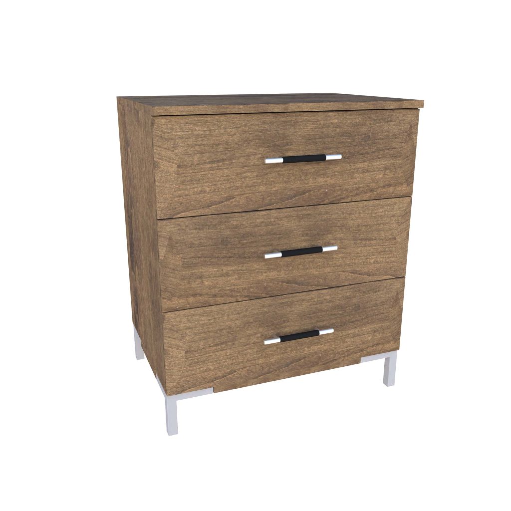 American Modern II 28'' Three-Drawer Bedside Chest