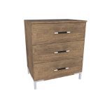 American Modern II 28'' Three-Drawer Bedside Chest