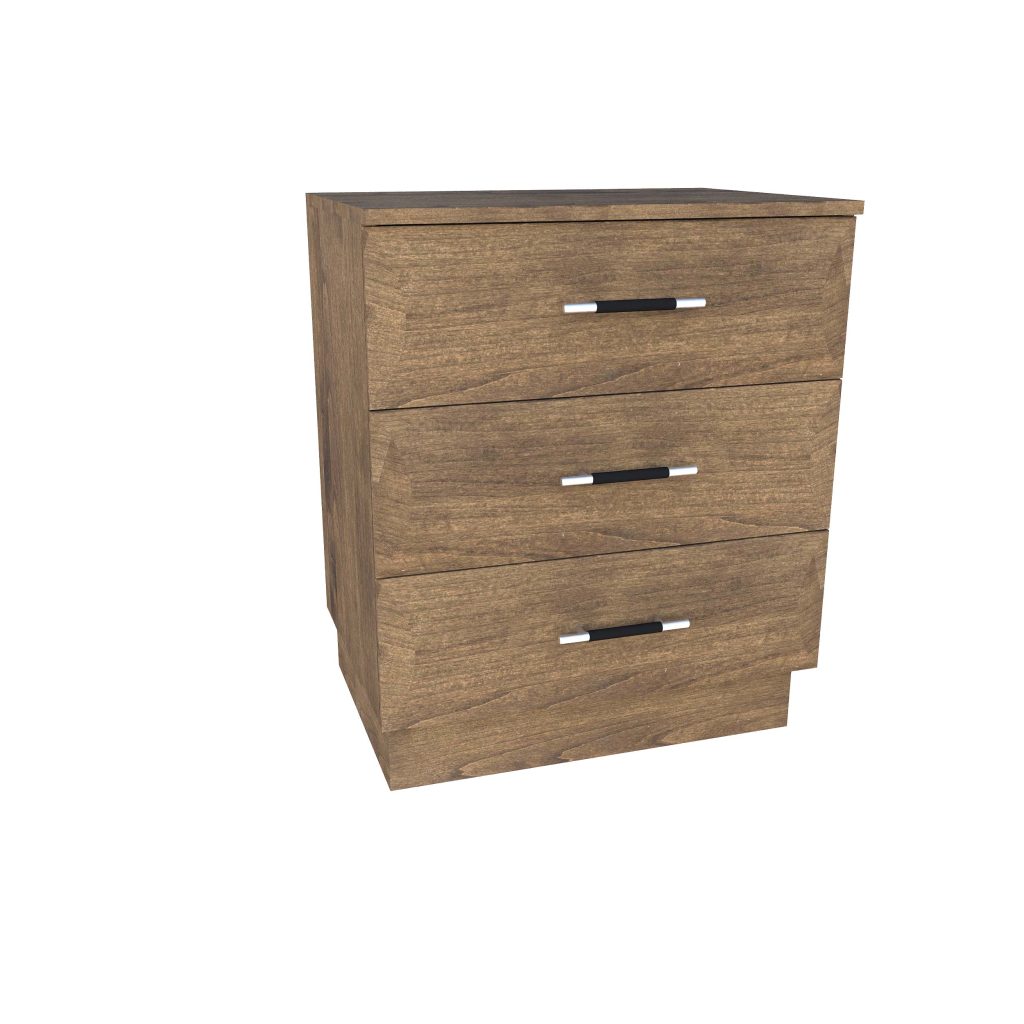American Modern II 28'' Three-Drawer Bedside Chest