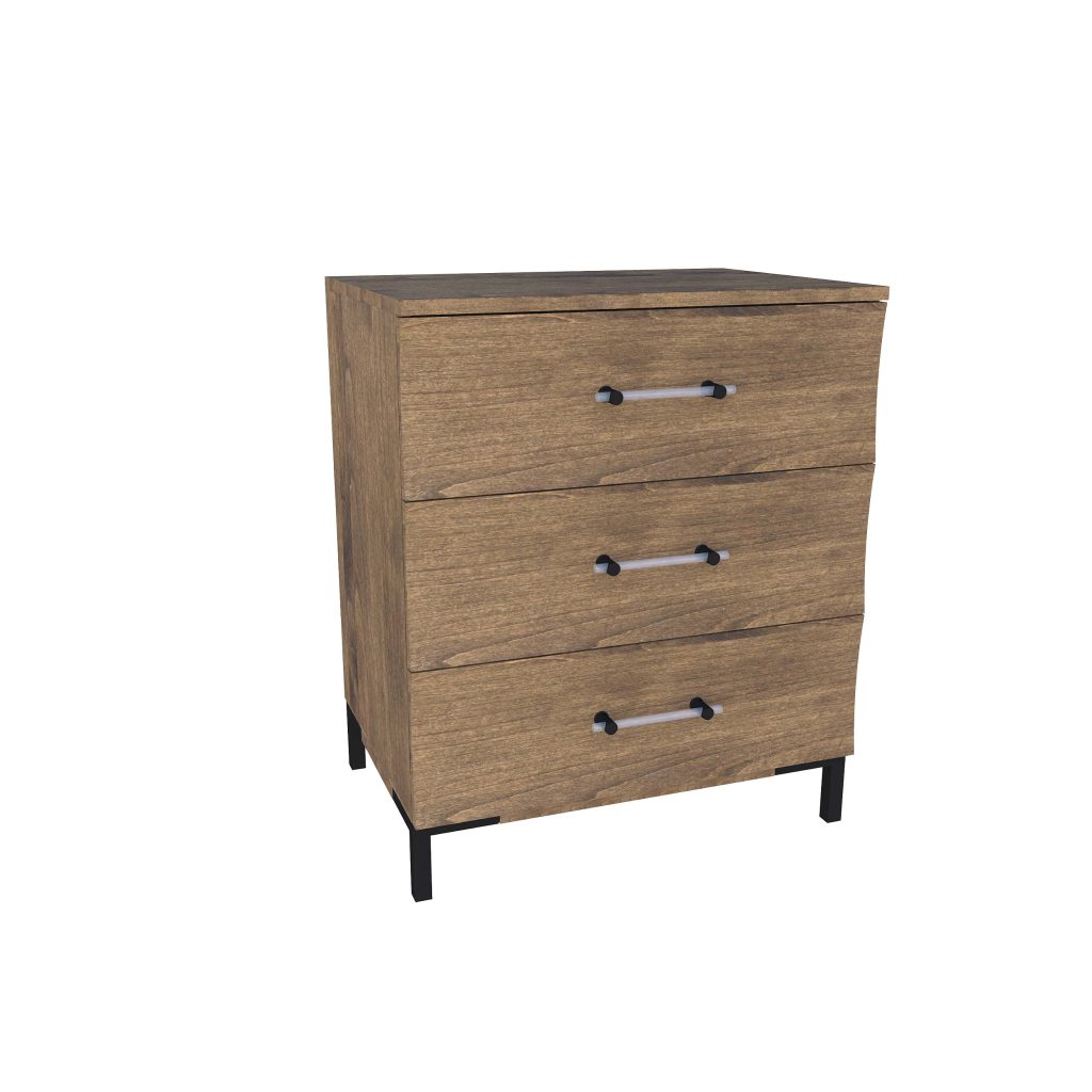 American Modern II 28'' Three-Drawer Bedside Chest