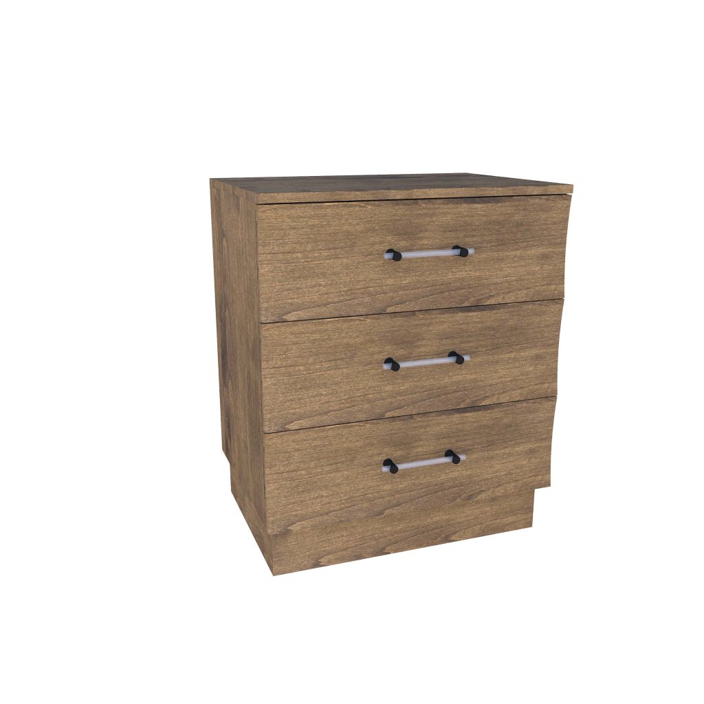 American Modern II 28'' Three-Drawer Bedside Chest