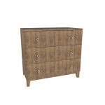 American Modern II 36'' Three-Drawer Bedside Chest