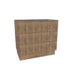 American Modern II 36'' Three-Drawer Bedside Chest