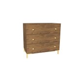 American Modern II 36'' Three-Drawer Bedside Chest