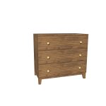 American Modern II 36'' Three-Drawer Bedside Chest