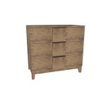 American Modern II 36'' Three-Drawer Bedside Chest