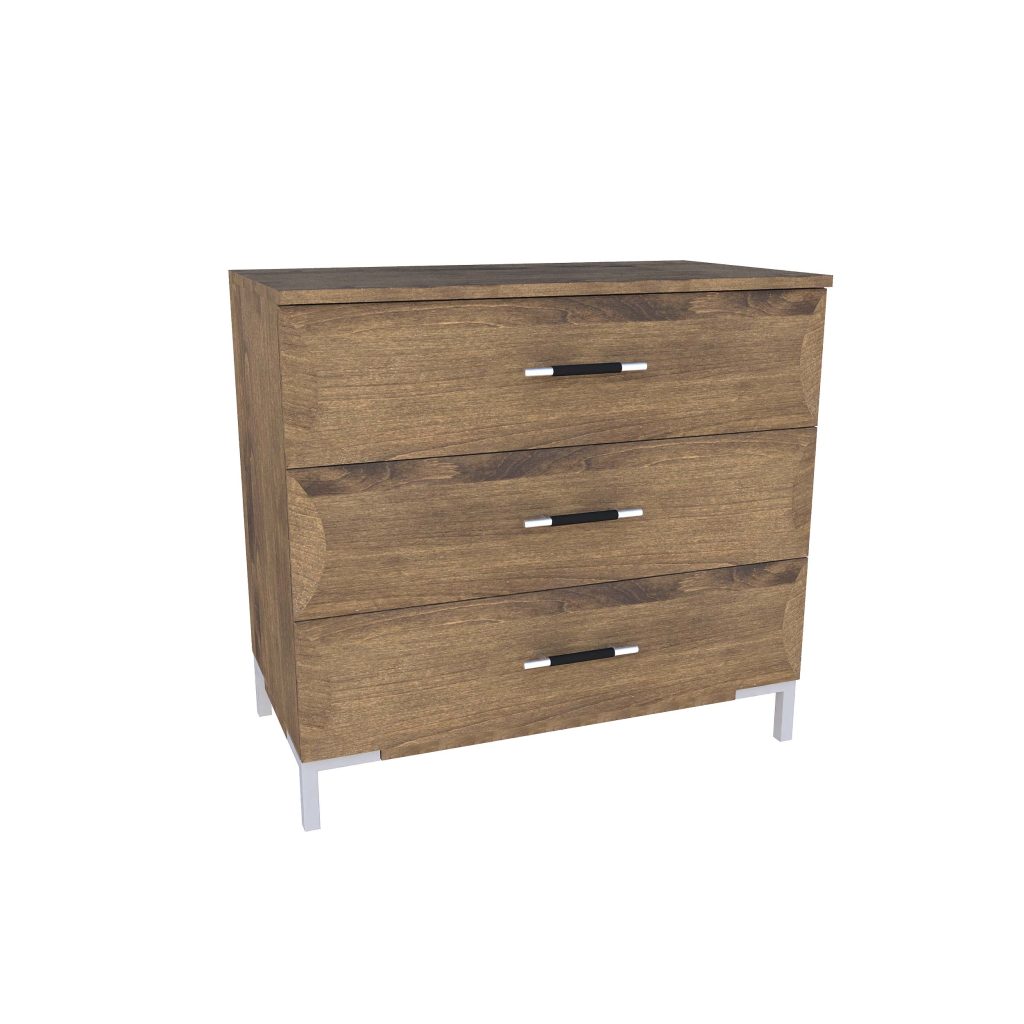 American Modern II 36'' Three-Drawer Bedside Chest