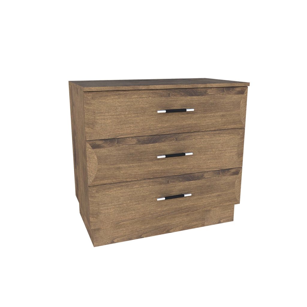 American Modern II 36'' Three-Drawer Bedside Chest
