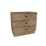 American Modern II 36'' Three-Drawer Bedside Chest