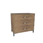 American Modern II 36'' Three-Drawer Bedside Chest
