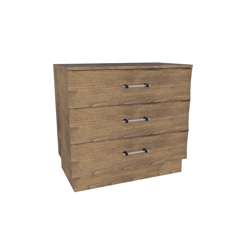 American Modern II 36'' Three-Drawer Bedside Chest