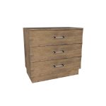 American Modern II 36'' Three-Drawer Bedside Chest