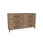 American Modern II  56'' Six-Drawer Dresser