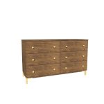 American Modern II  56'' Six-Drawer Dresser