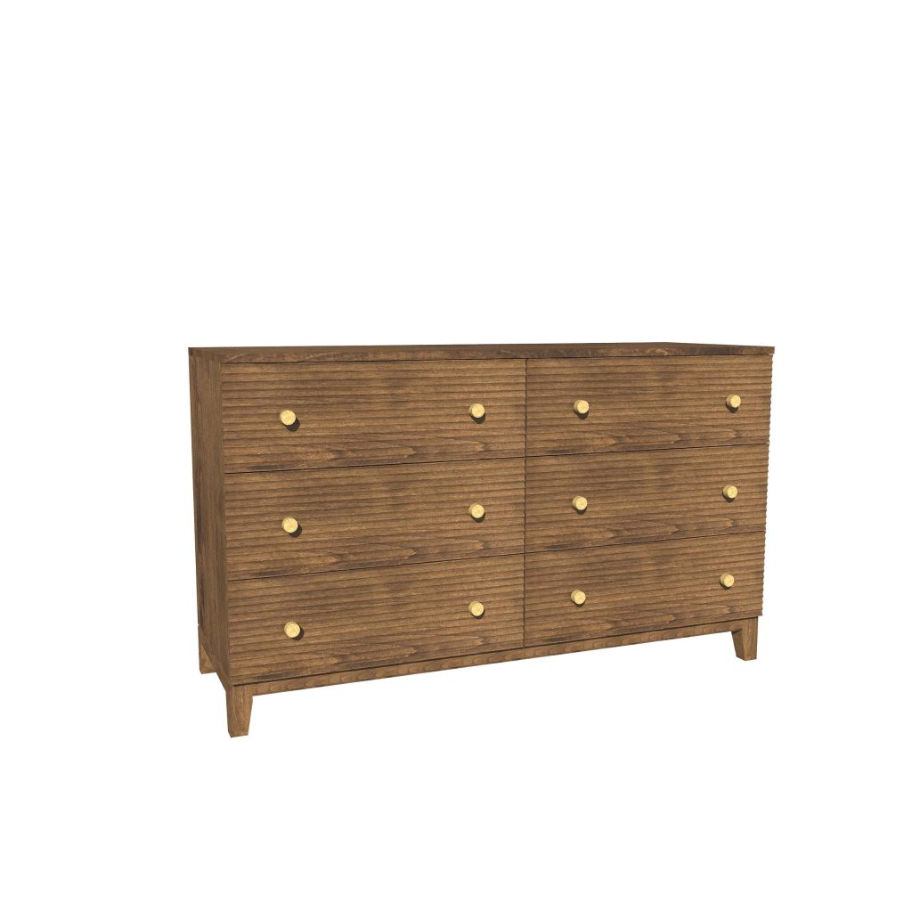 American Modern II  56'' Six-Drawer Dresser