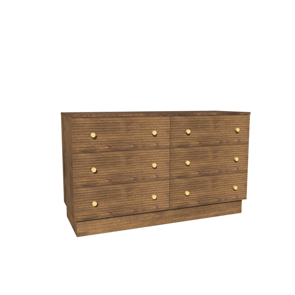 American Modern II  56'' Six-Drawer Dresser