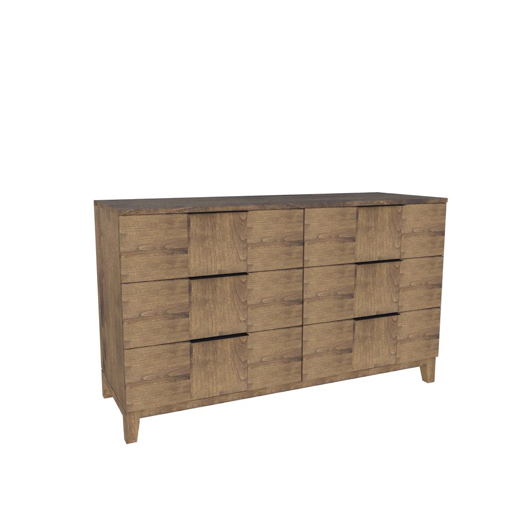 American Modern II  56'' Six-Drawer Dresser