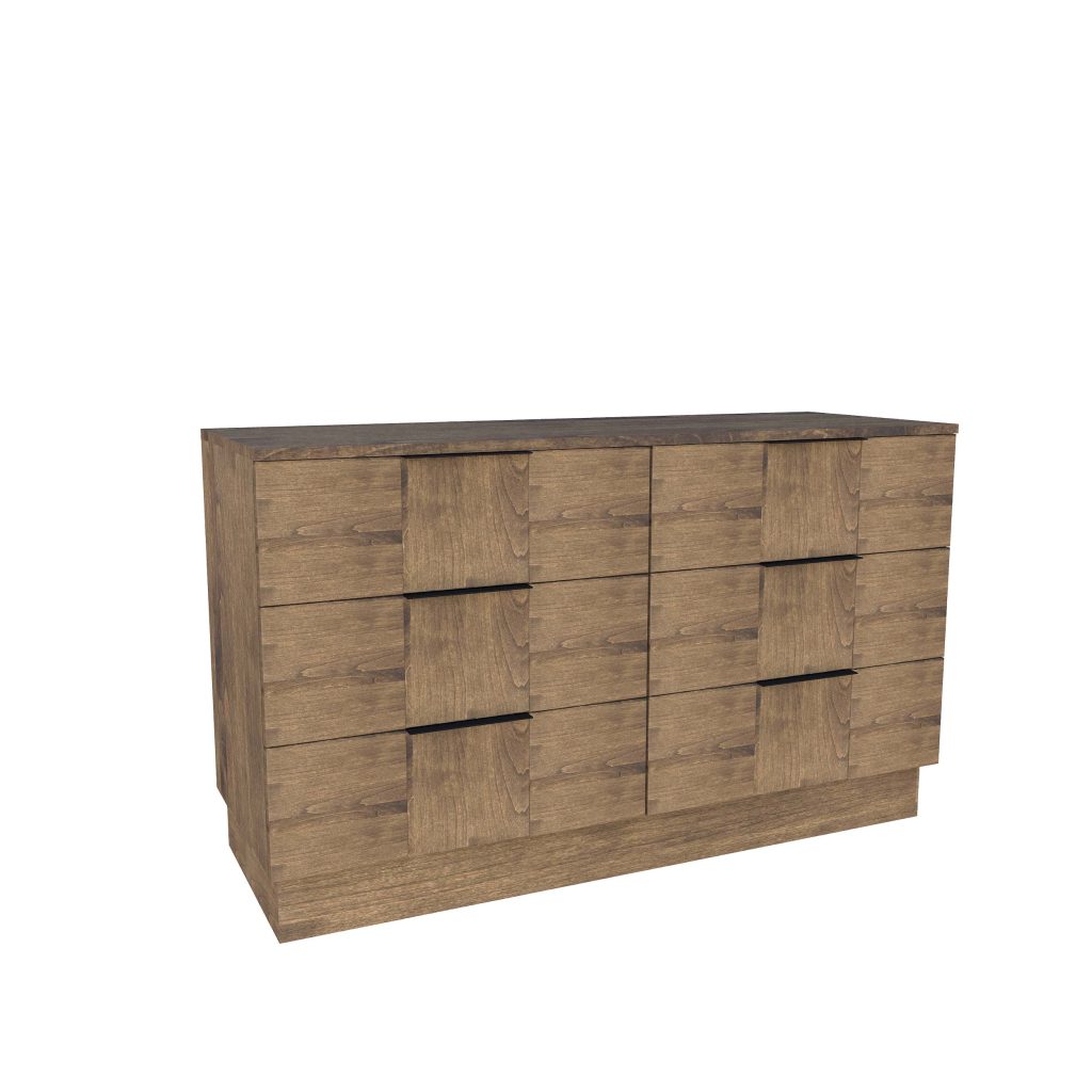 American Modern II  56'' Six-Drawer Dresser