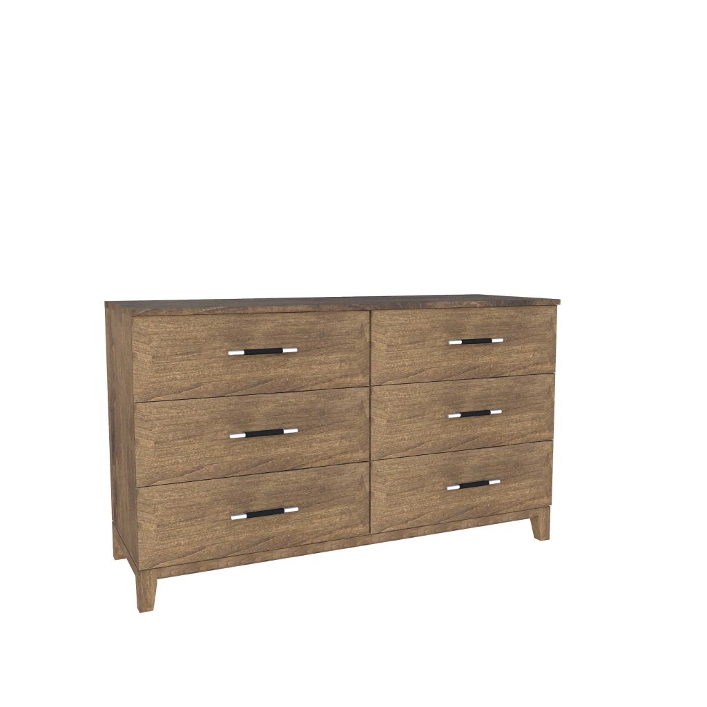 American Modern II  56'' Six-Drawer Dresser