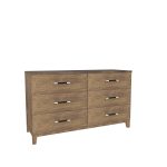 American Modern II  56'' Six-Drawer Dresser