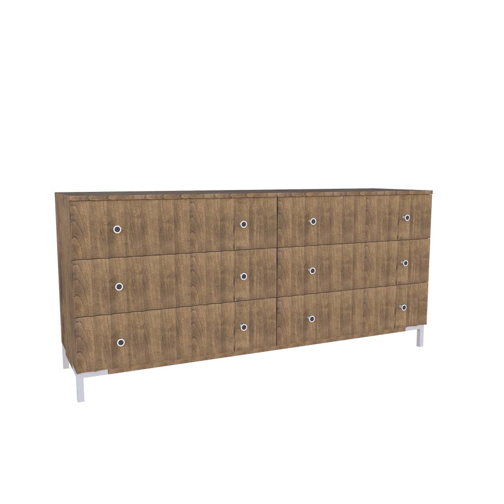 American Modern II  72'' Six-Drawer Dresser