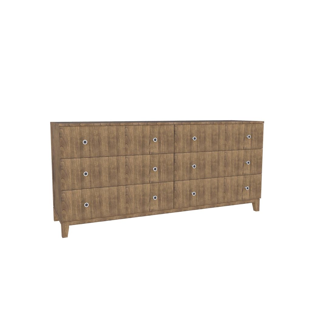 American Modern II  72'' Six-Drawer Dresser