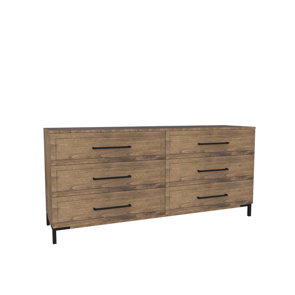 American Modern II  72'' Six-Drawer Dresser