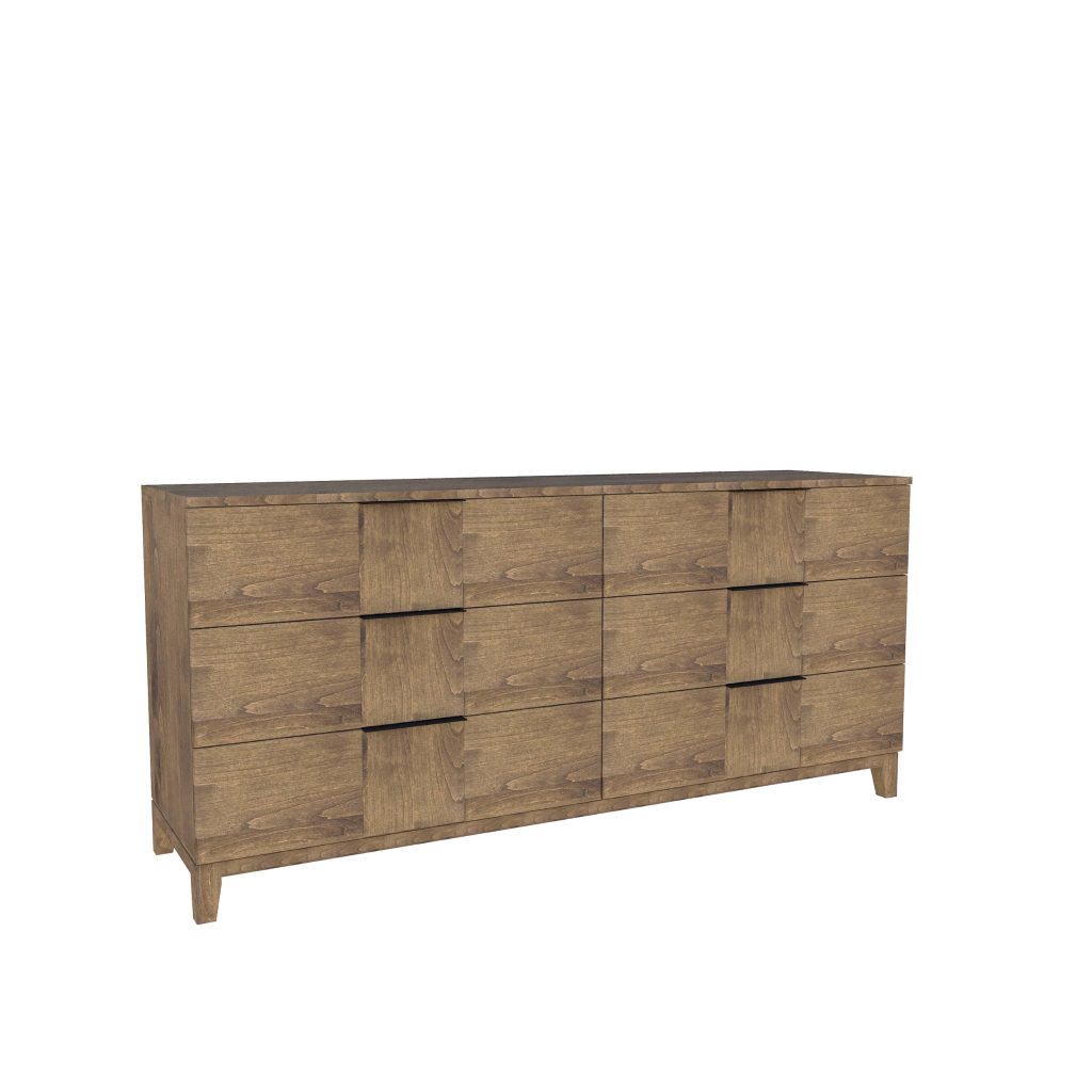 American Modern II  72'' Six-Drawer Dresser