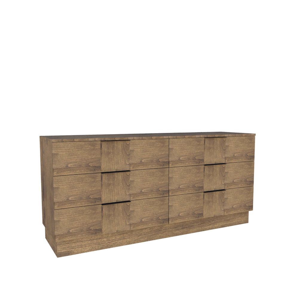 American Modern II  72'' Six-Drawer Dresser